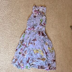 Anthropologie Purple Floral Dress (Size 2P)